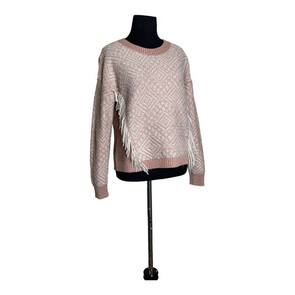 Madewell Blush Pink Argyle Southwest Pullover Sweater Size XXS - Picture 8 of 10